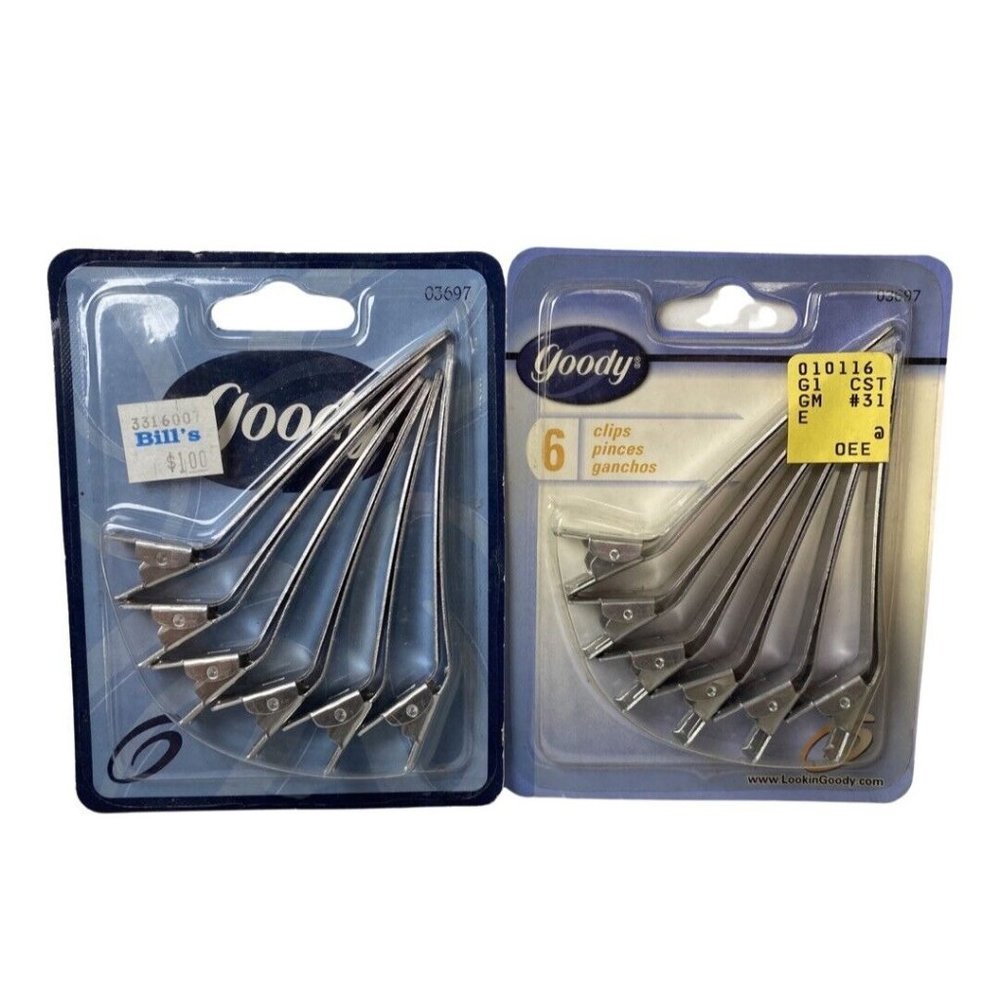 Vintage Goody Hair Clips Aluminum Curl Clips New Old Stock in Packaging